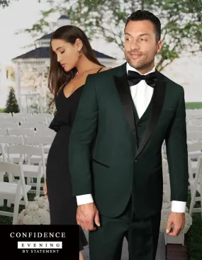 3pc Tailored Fit Flat Front Pants | Tux-pk | Hunter