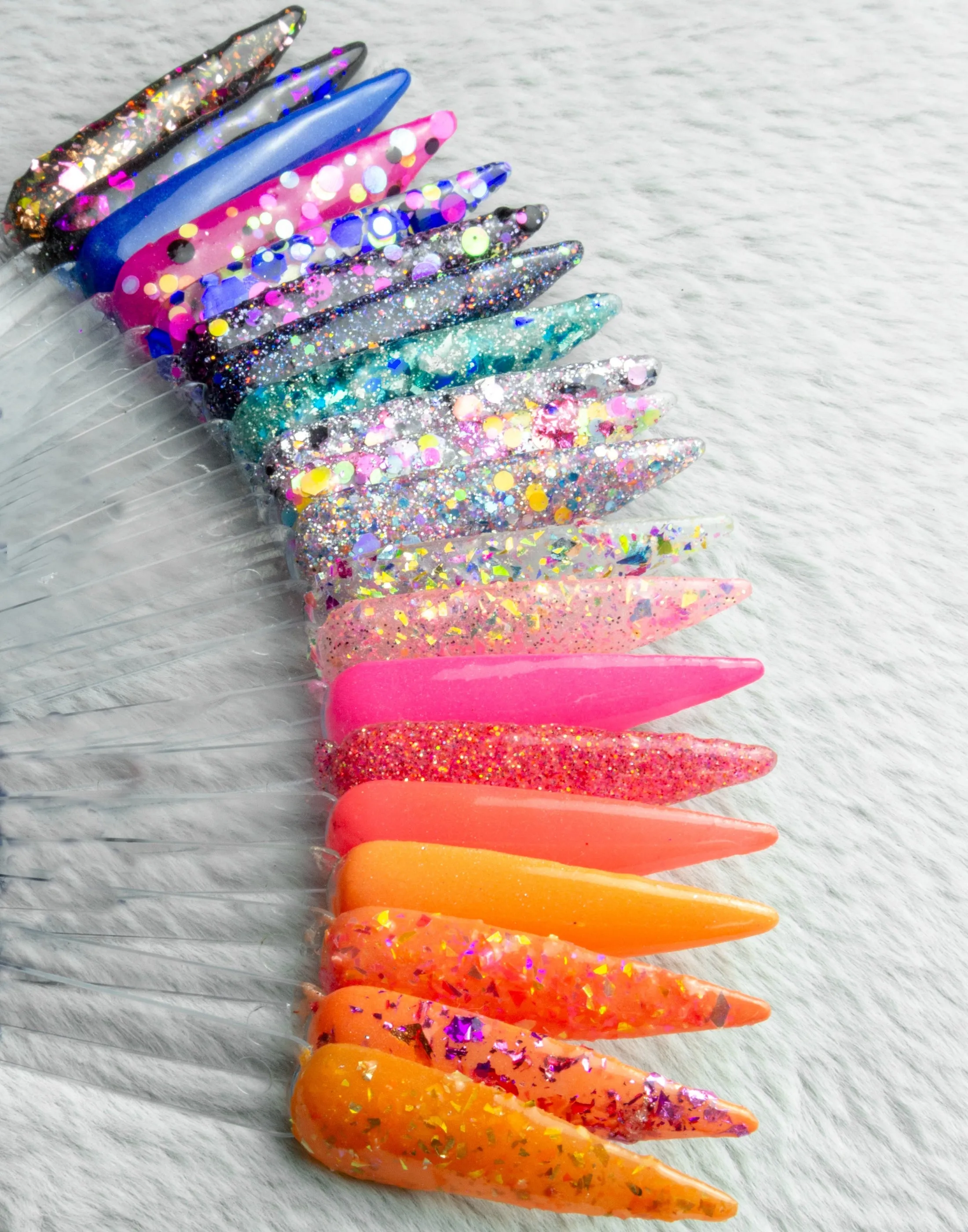Afterglow- Orange-Yellow Thermal, Glow, Flakes Nail Dip Powder