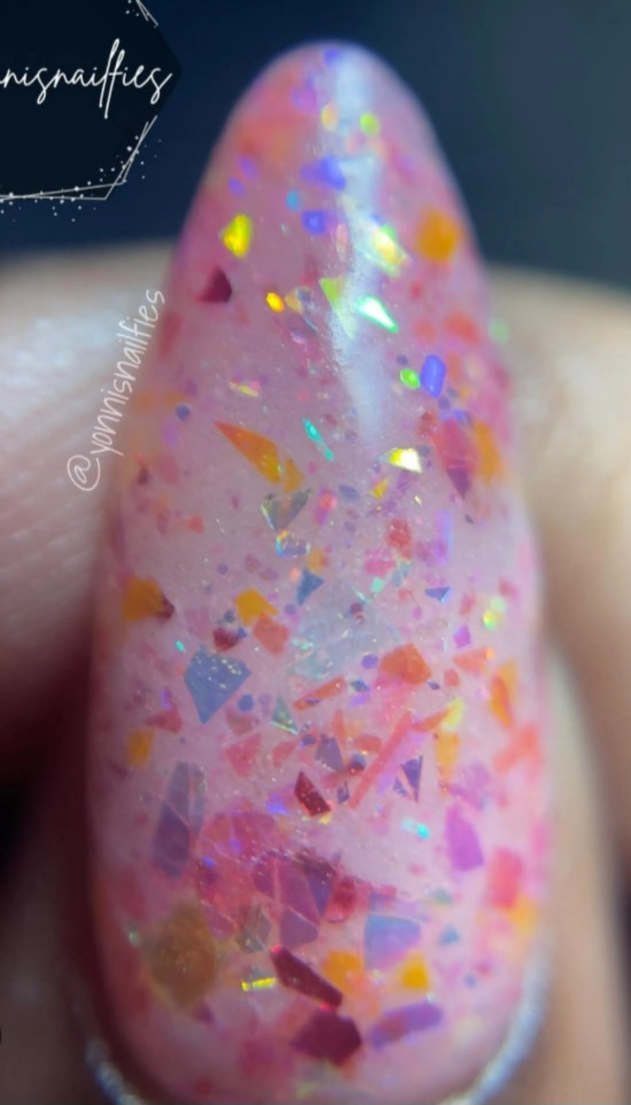 Allegra- Pink Thermal, Flakes Nail Dip Powder