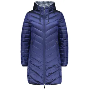 Arnie Women's Reversible 90/10 Down Coat - Moonlight / Navy Houndstooth