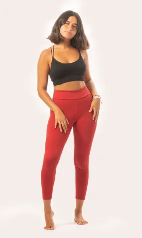 Basic Legging Pants -Red