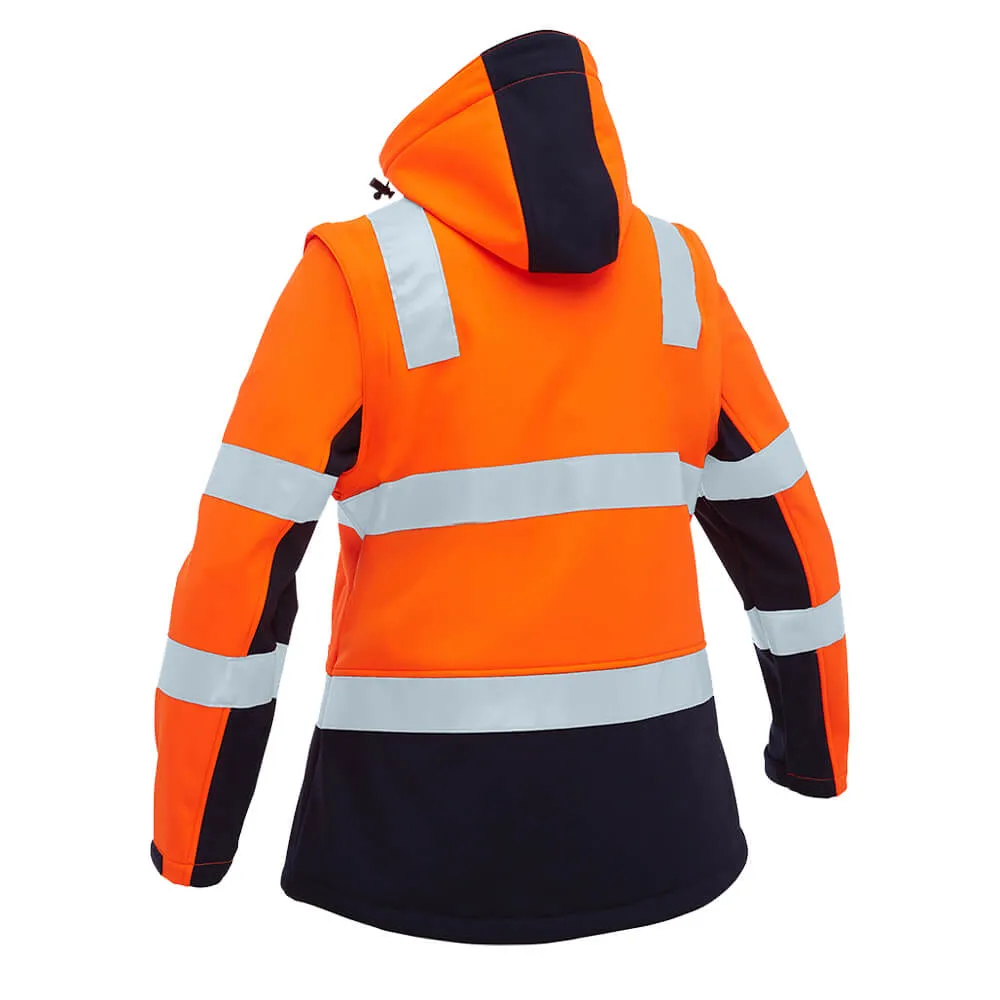 Bisley BJL6078T Women?s Taped Two Tone Hi Vis 3-In-1 Soft Shell Jacket