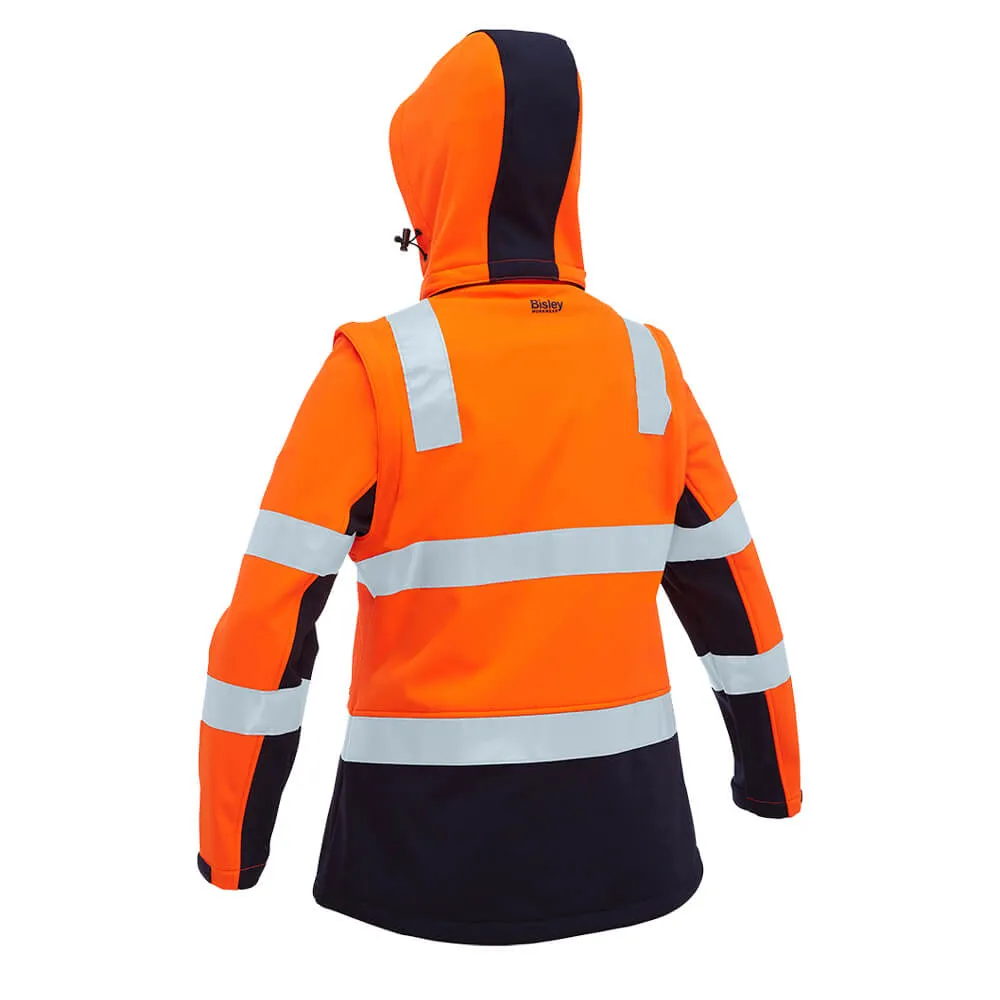 Bisley BJL6078T Women?s Taped Two Tone Hi Vis 3-In-1 Soft Shell Jacket