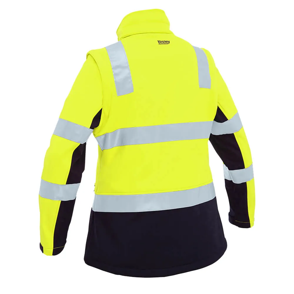 Bisley BJL6078T Women?s Taped Two Tone Hi Vis 3-In-1 Soft Shell Jacket