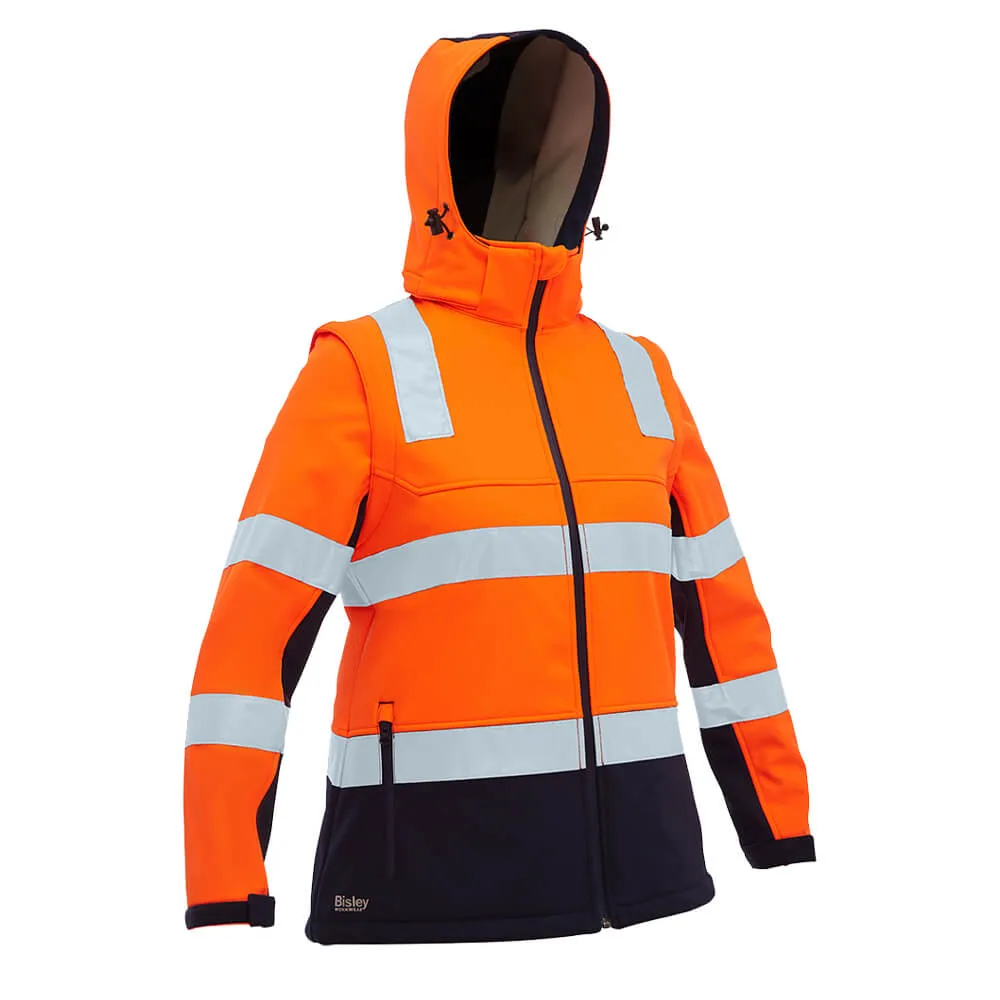 Bisley BJL6078T Women?s Taped Two Tone Hi Vis 3-In-1 Soft Shell Jacket