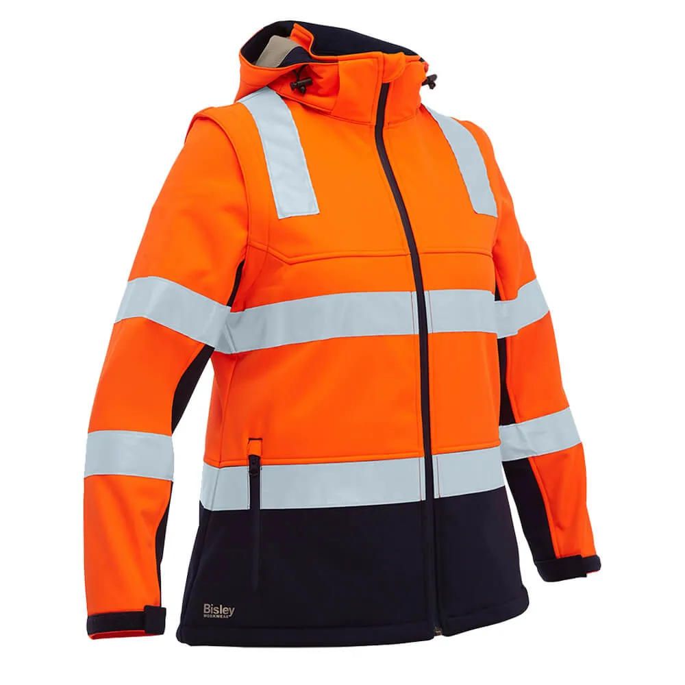 Bisley BJL6078T Women?s Taped Two Tone Hi Vis 3-In-1 Soft Shell Jacket