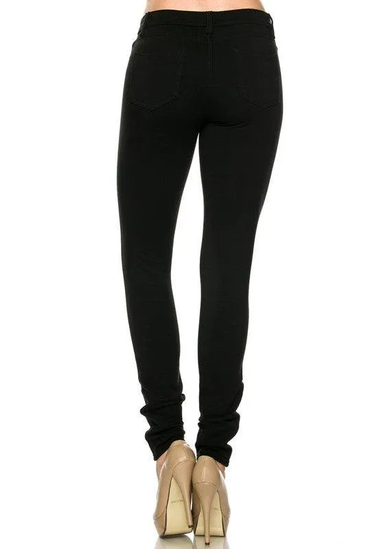 Brazilian cut mid-rise stretch skinny pants (MORE COLORS)