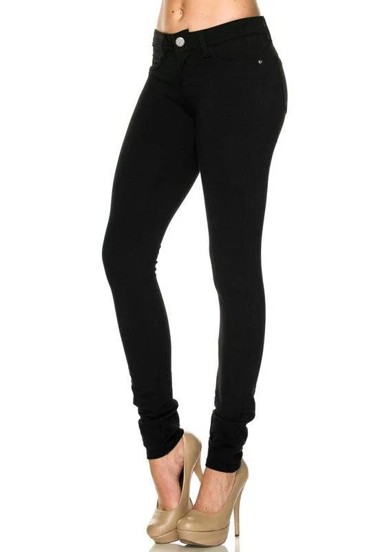 Brazilian cut mid-rise stretch skinny pants (MORE COLORS)