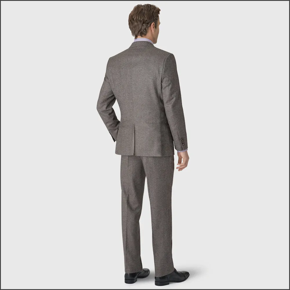 Brook Taverner Clifford Grey Donegal Wool Suit - Waistcoat Optional==