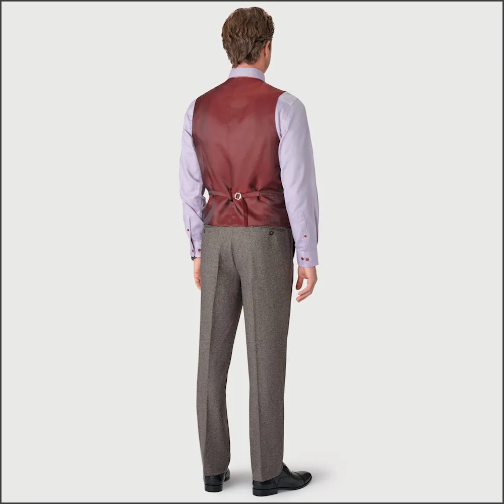 Brook Taverner Clifford Grey Donegal Wool Suit - Waistcoat Optional==