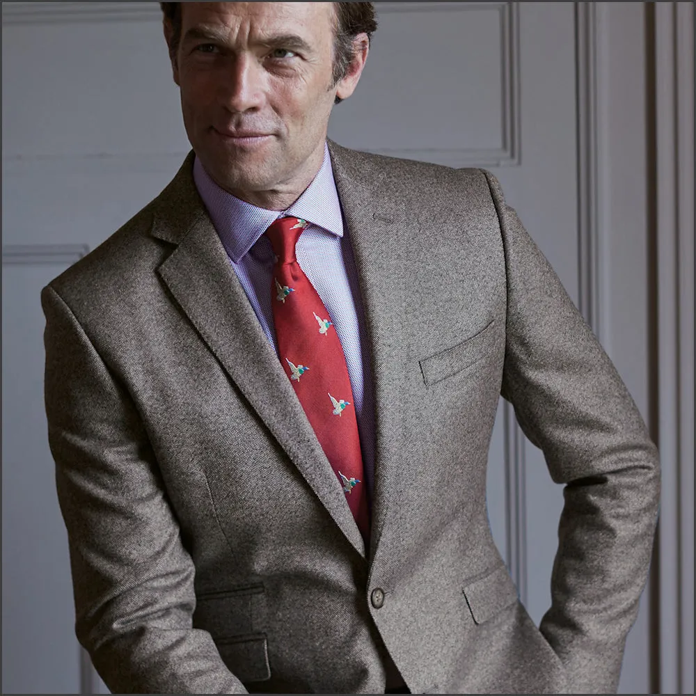 Brook Taverner Clifford Grey Donegal Wool Suit - Waistcoat Optional==