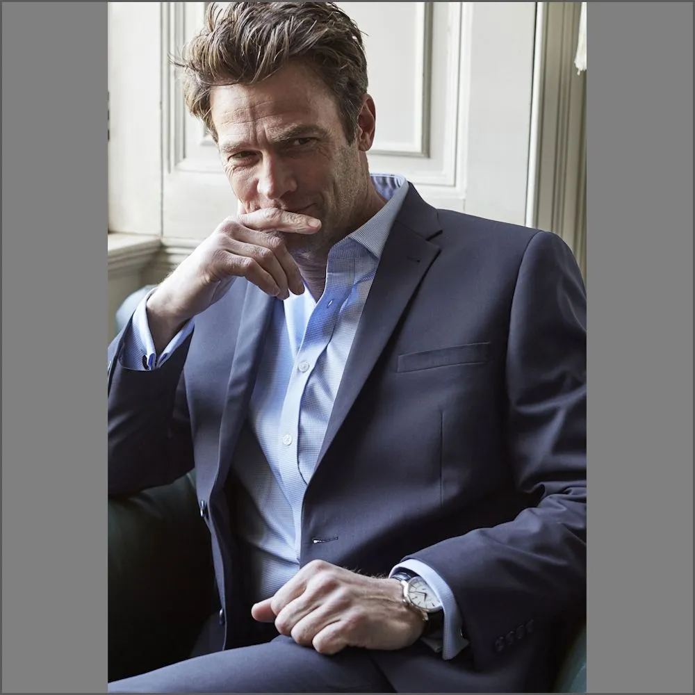 Brook Taverner Dijon Navy Suit==