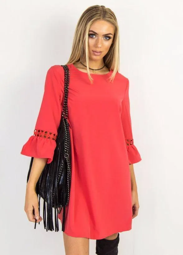 Candy-colored Lace Stitching Dress