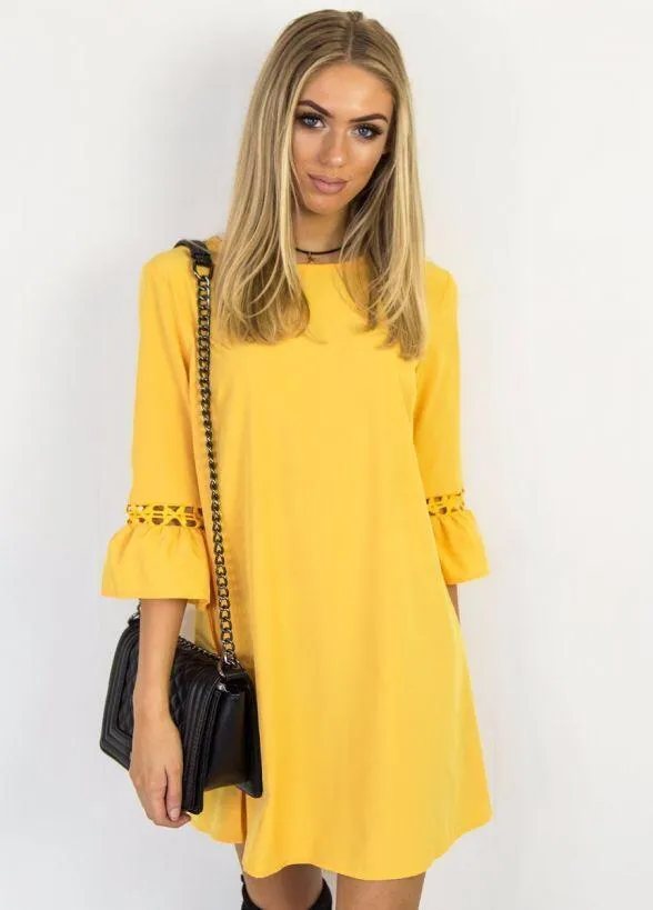 Candy-colored Lace Stitching Dress