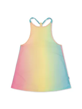 Carrie Rainbow Pastel Swim Coverup Dress