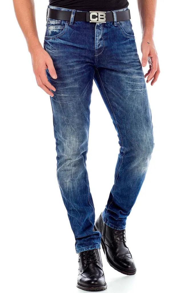 CD319Y Worn Slim Fit Skinny Leg Men's Jeans