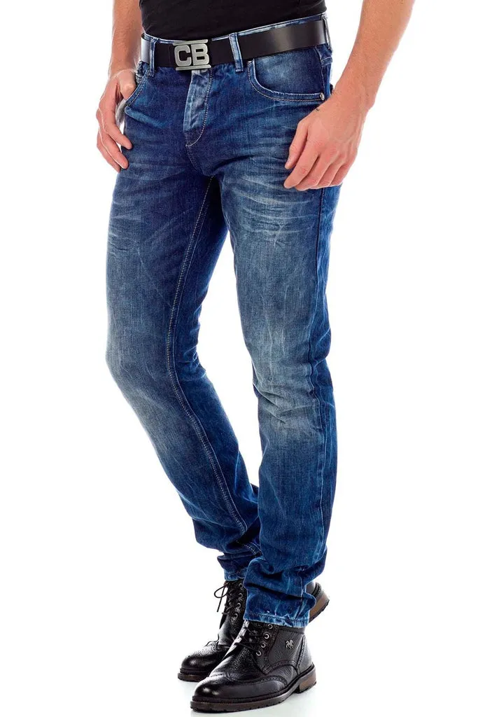 CD319Y Worn Slim Fit Skinny Leg Men's Jeans