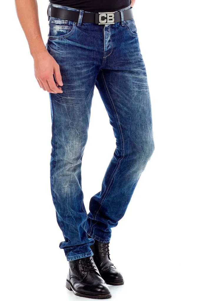 CD319Y Worn Slim Fit Skinny Leg Men's Jeans