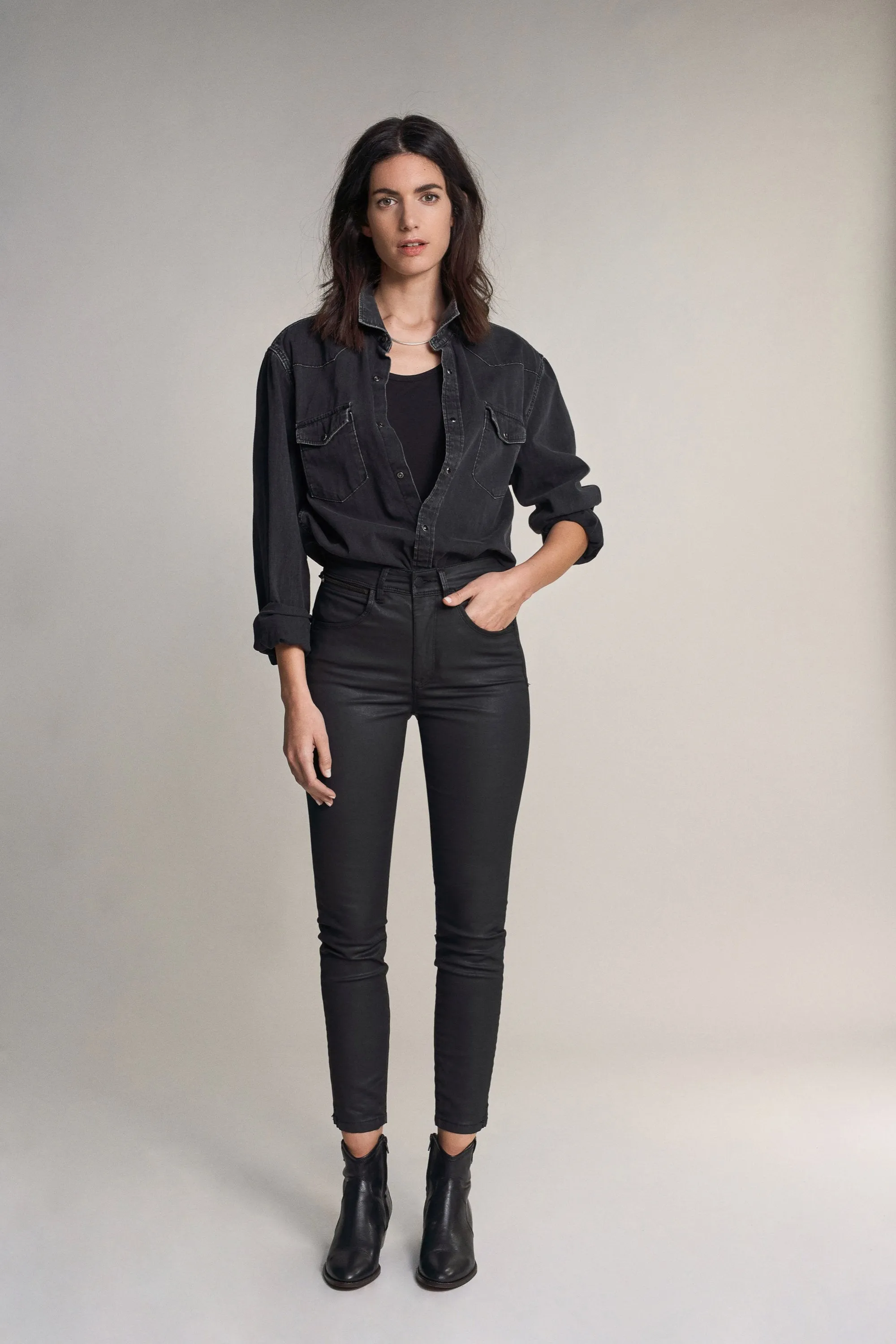Coated Secret Glamour Capri Push In Jeans