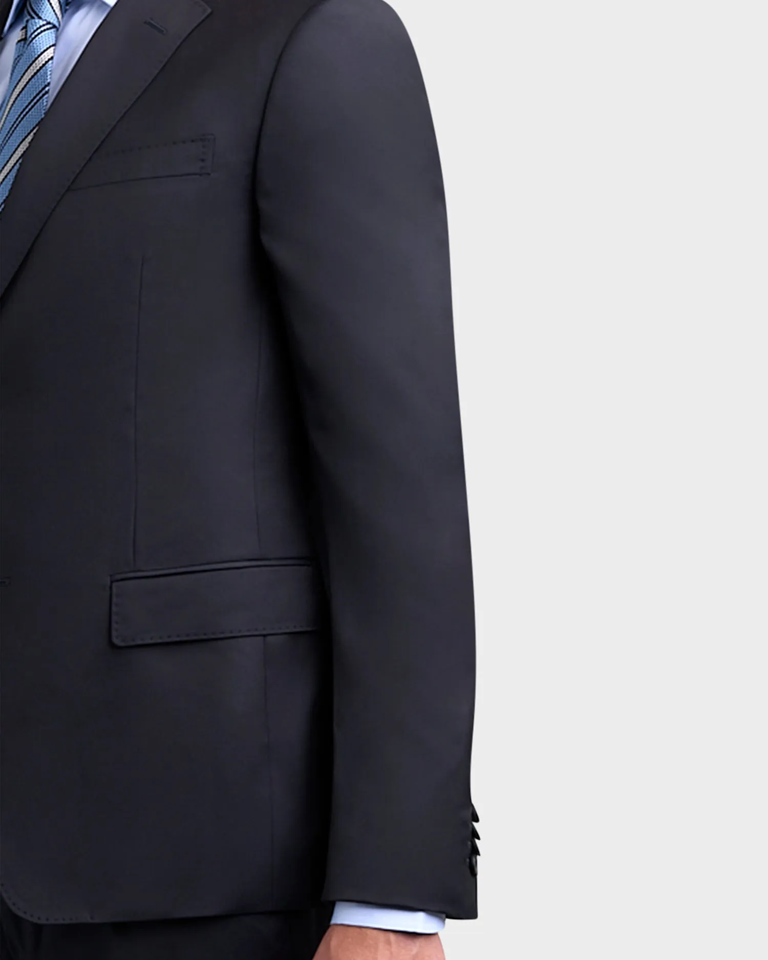 Dark Midnight Tailored Wool Mohair Suit
