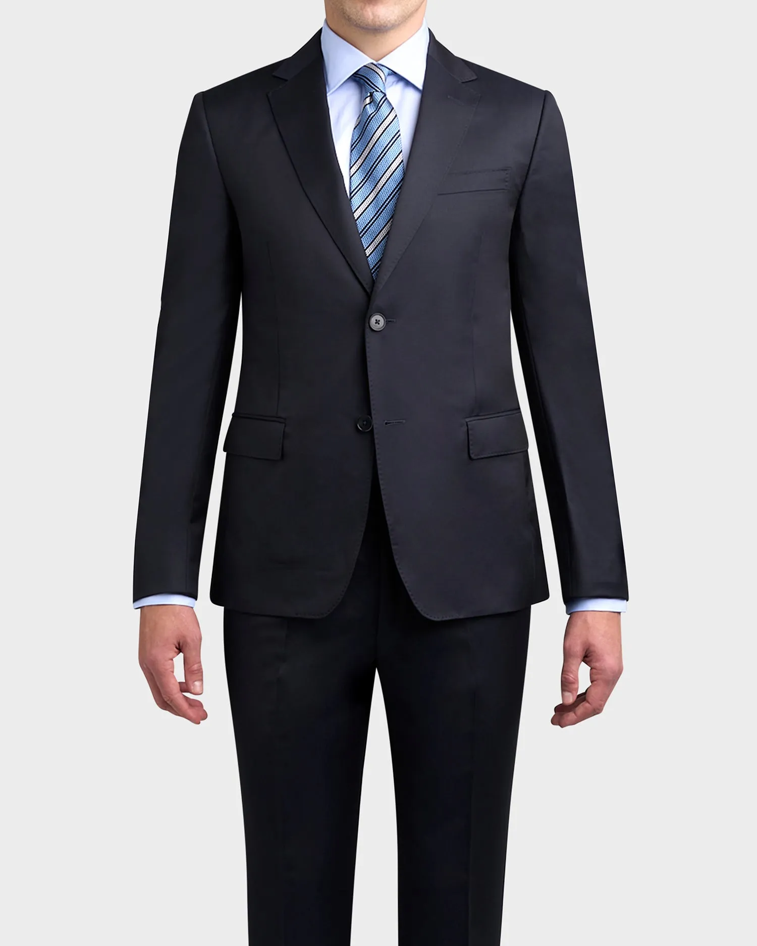 Dark Midnight Tailored Wool Mohair Suit