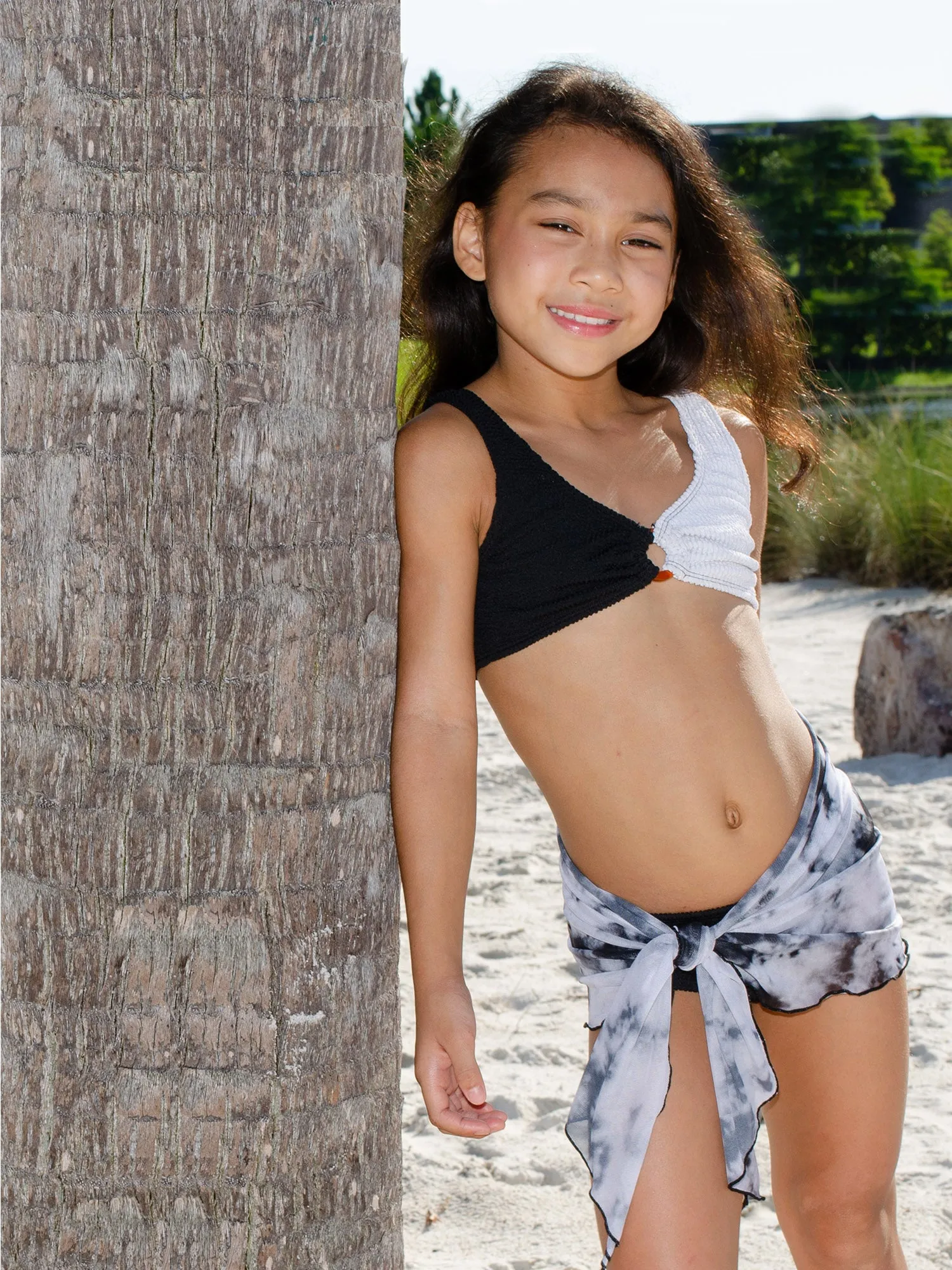 Dijana Sarong Mesh Tie Dye Wrap Skirt