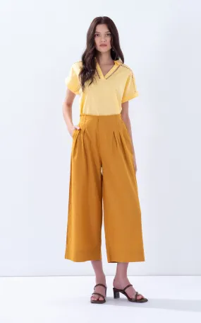 High-Waisted Linen Pants