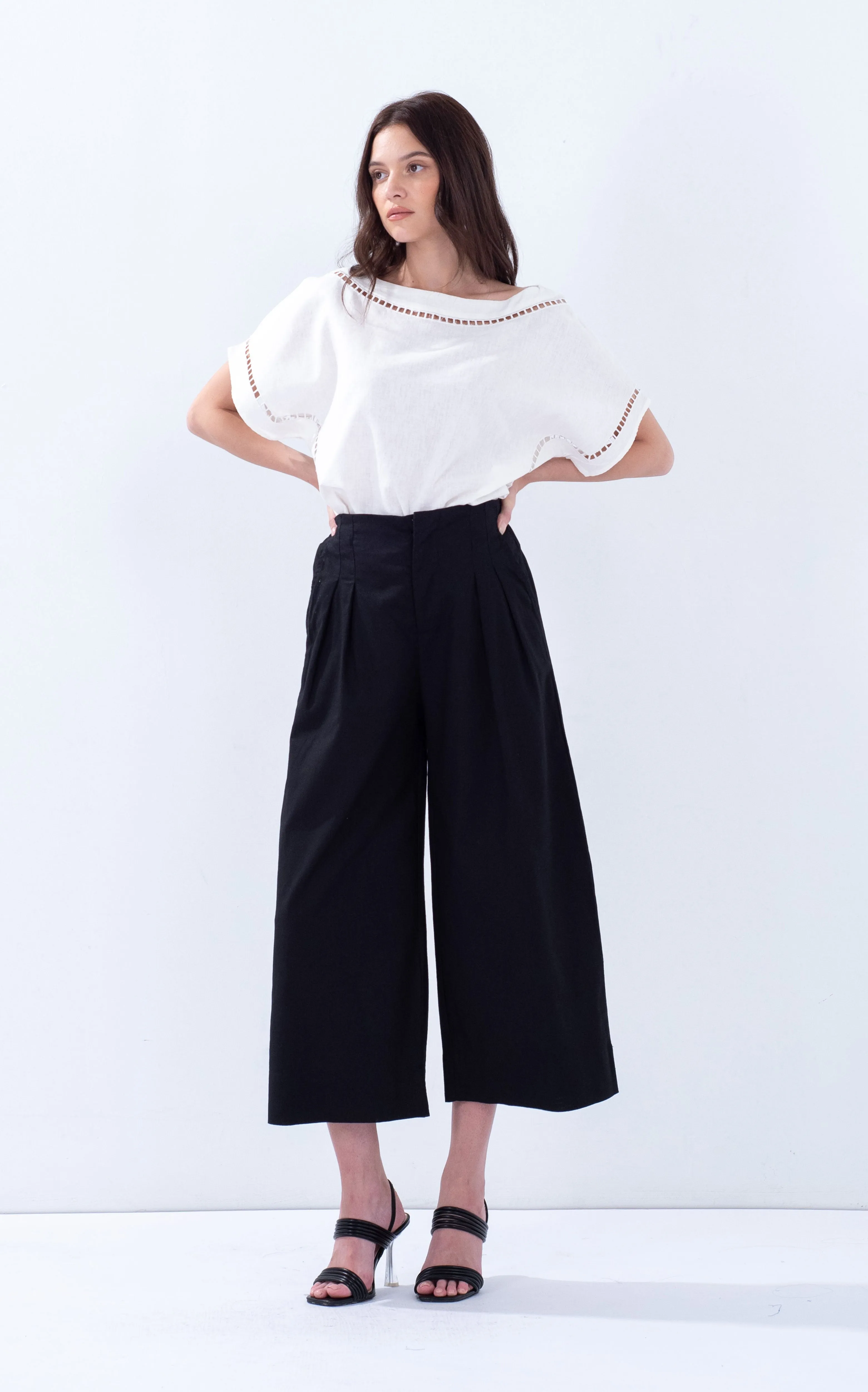 High-Waisted Linen Pants