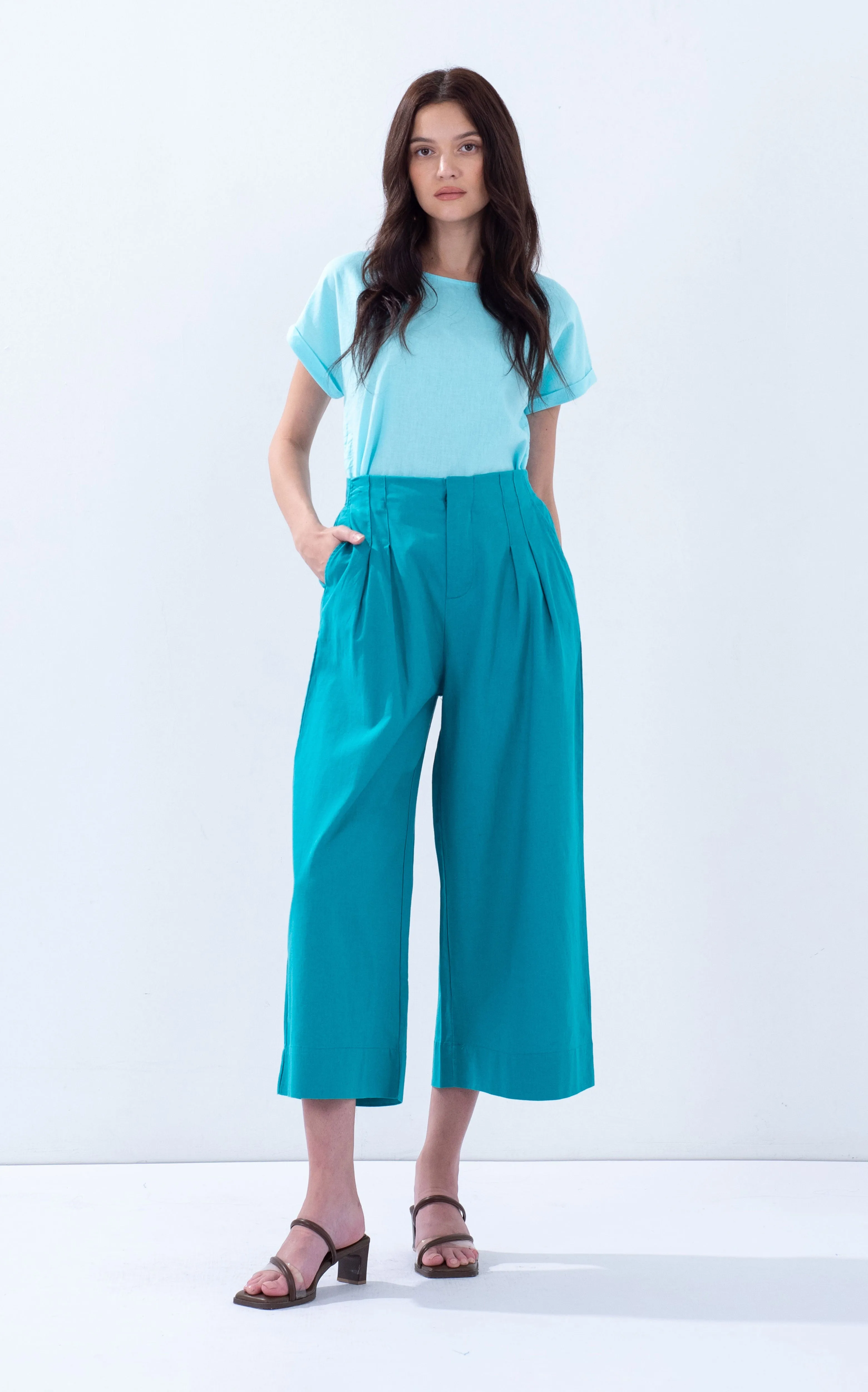 High-Waisted Linen Pants