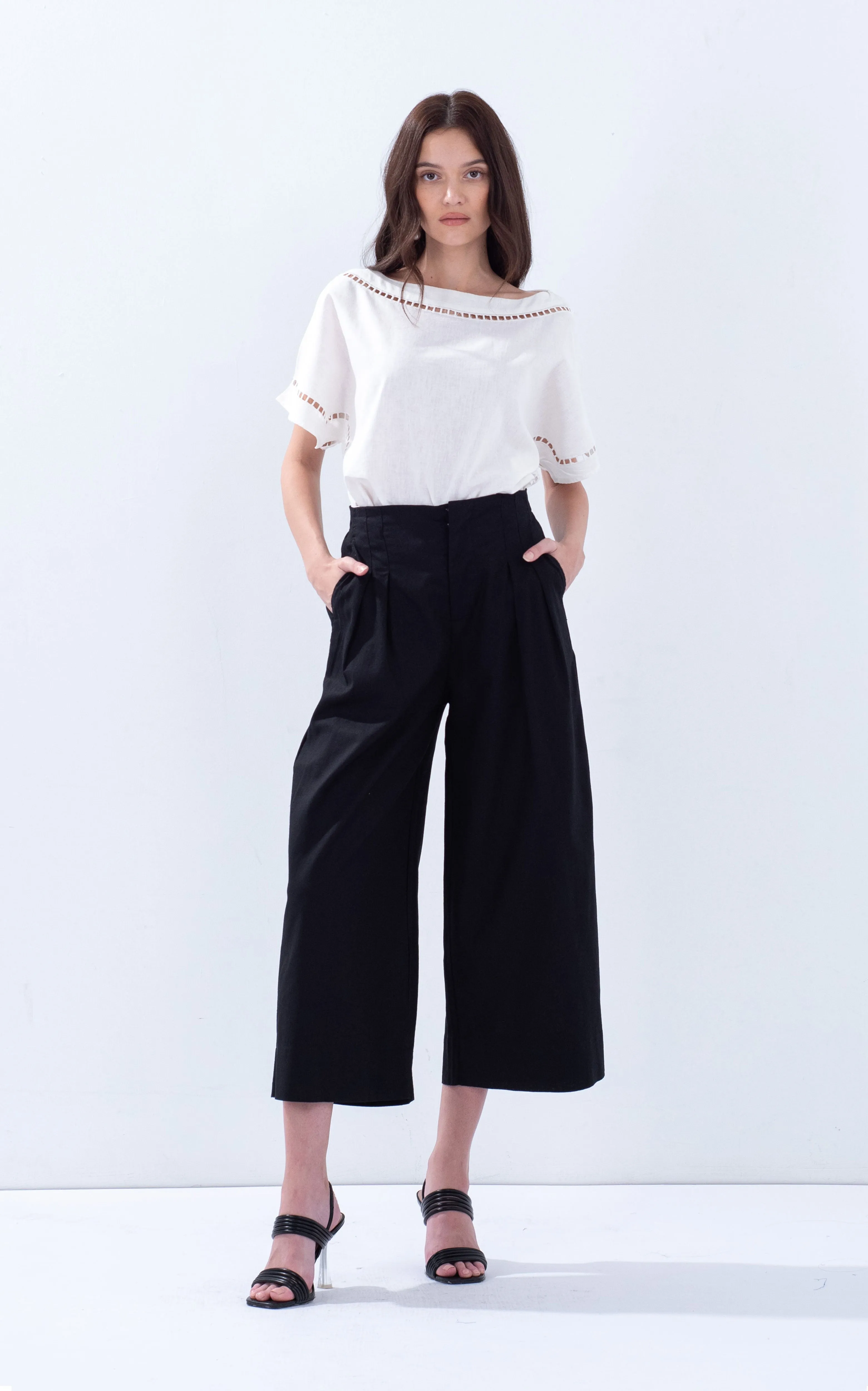 High-Waisted Linen Pants