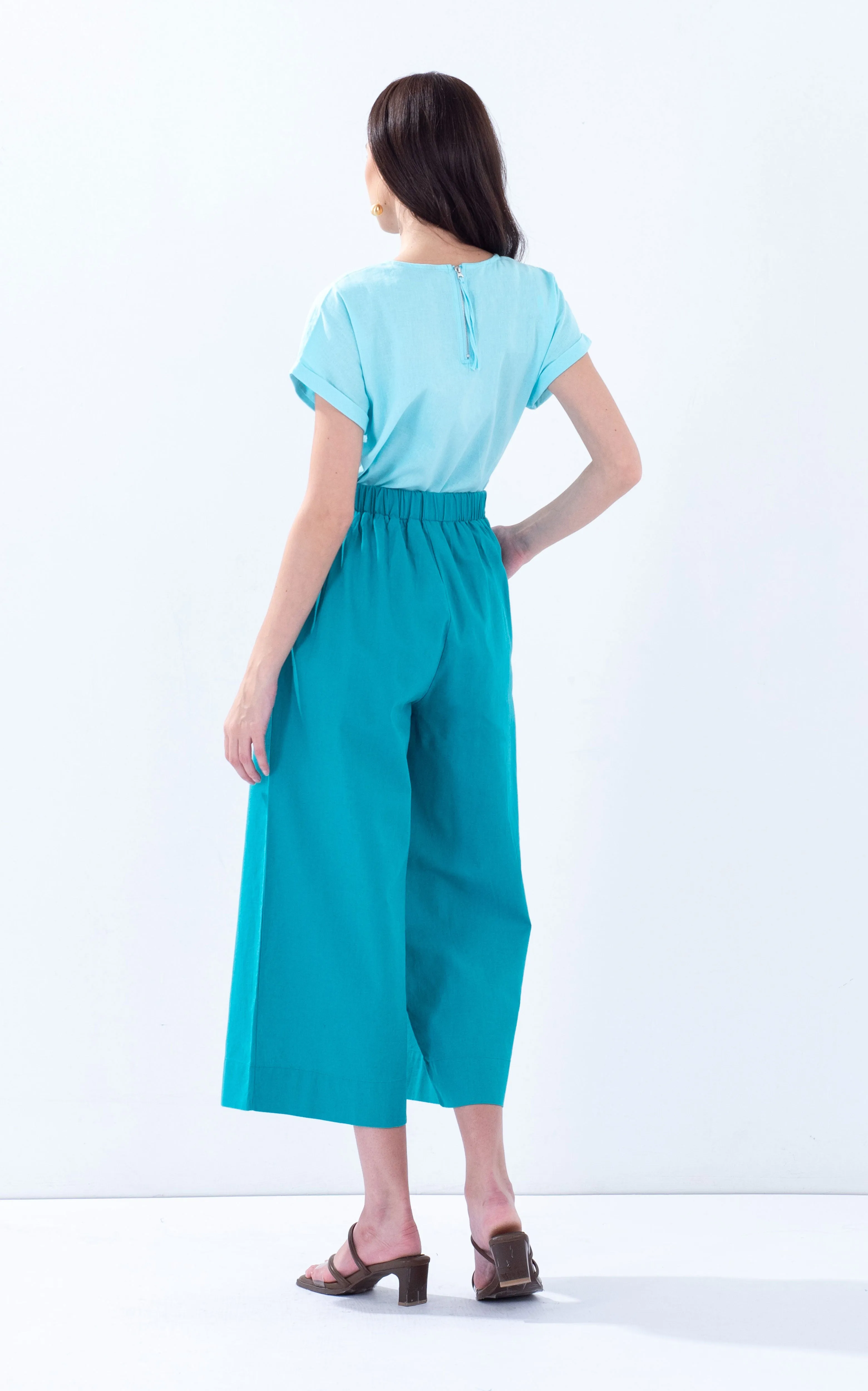 High-Waisted Linen Pants