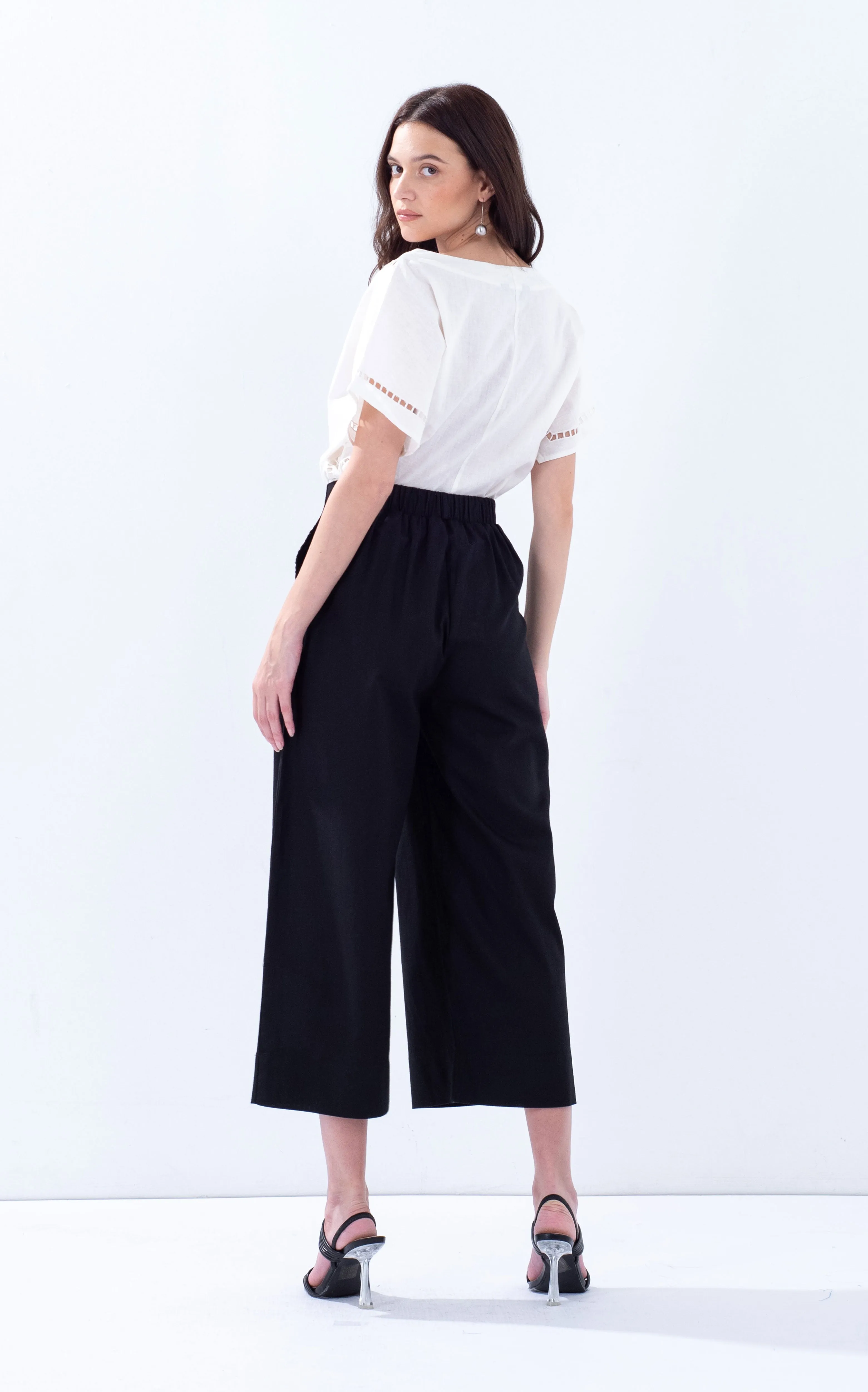 High-Waisted Linen Pants