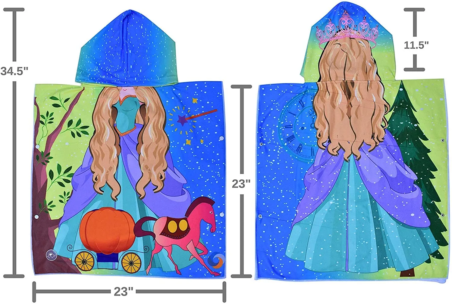 Hooded Bath Beach Towel  Cinderella