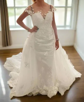 Lace Fit & Flair & Skirt Wedding Gown Set All Sizes