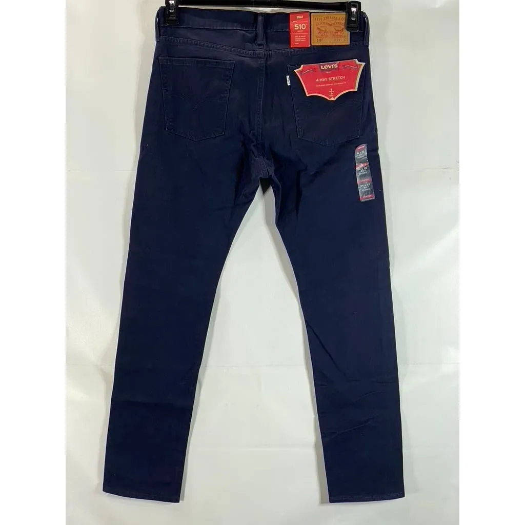 LEVI'S Men's Indigo 510 Stretch Skinny-Fit Five-Pocket Jeans SZ 34X32
