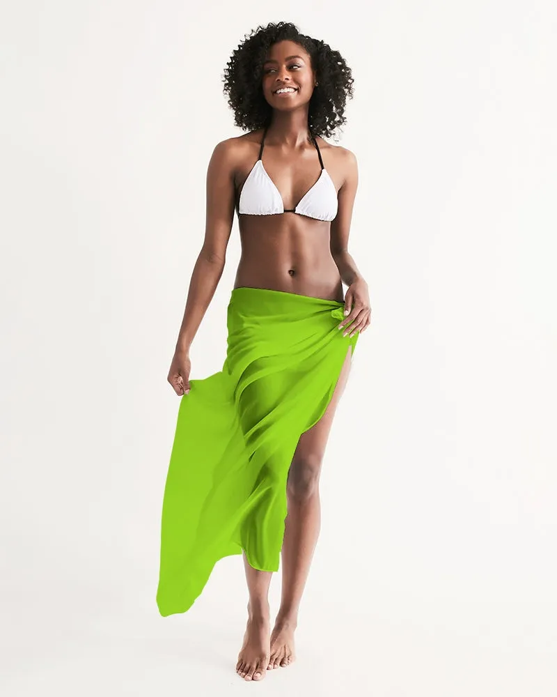 Lime Green Bikini. Brat Green Triangle String Bikini. Lime Green Swimsuit Cover Up.  Beachwear Wrap WickedYo.