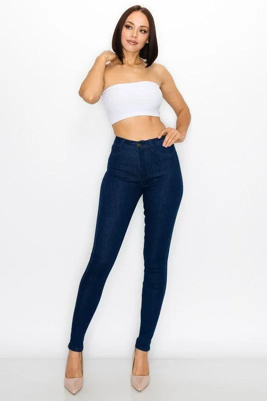 LO-126 INK high waist tonal stitch skinny jeans