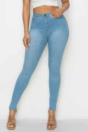 LO-126 LIGHT high waist stretch skinny jeans
