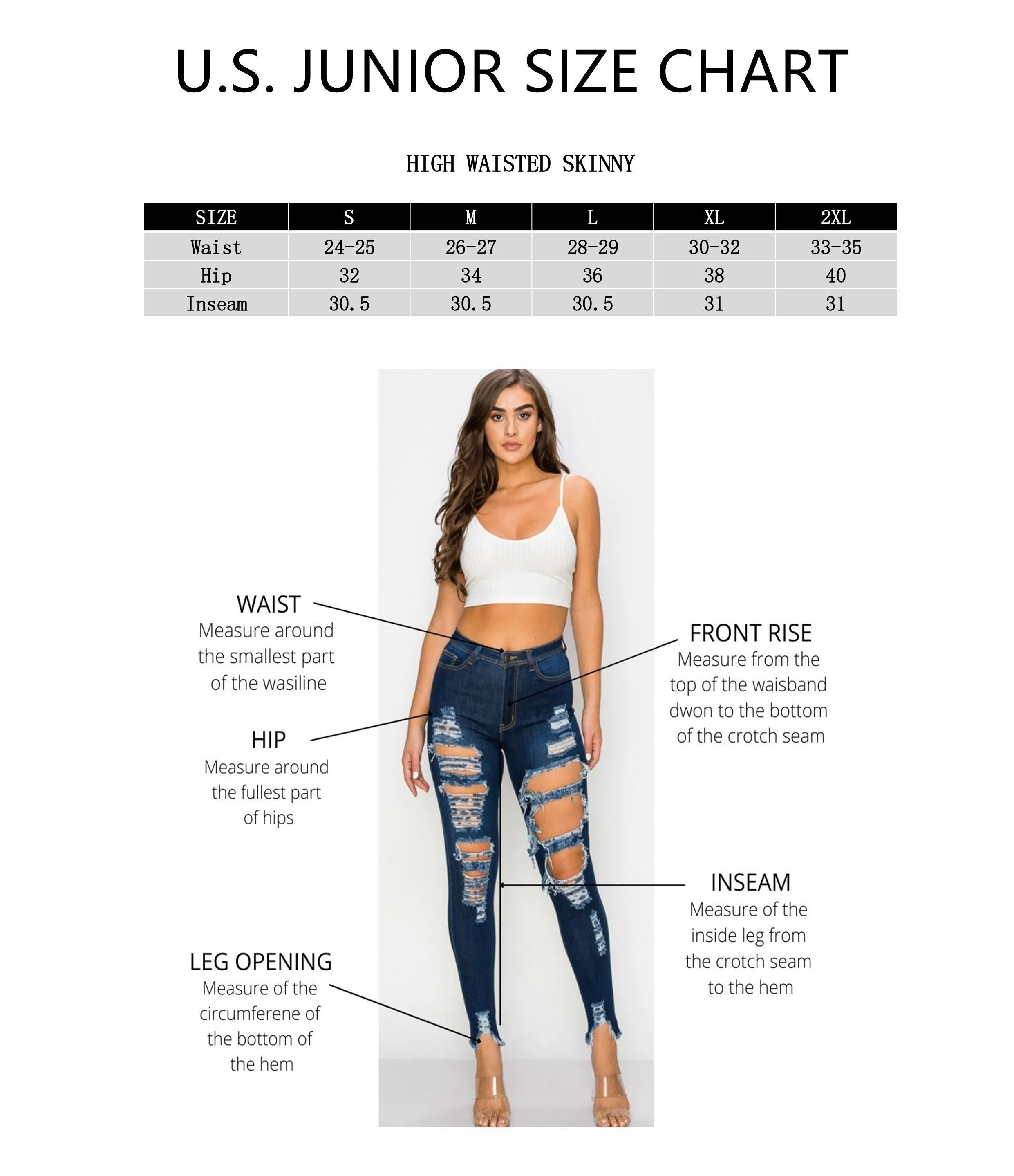 LO-198 RIPPED SKINNY DENIM