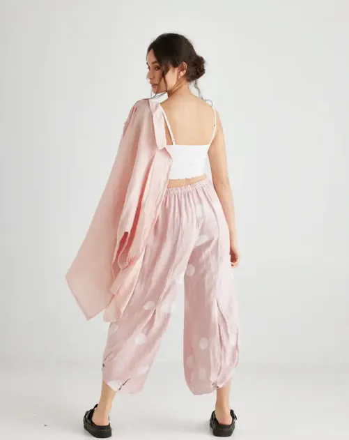Lulu Polka Dot Linen Pants