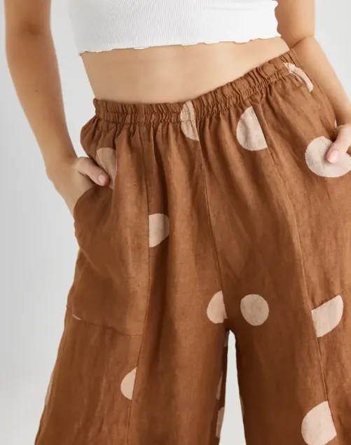 Lulu Polka Dot Linen Pants