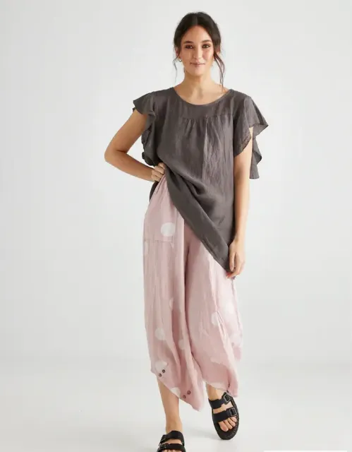 Lulu Polka Dot Linen Pants