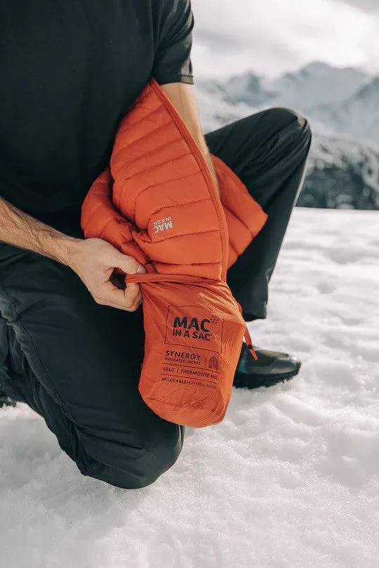 Mac In A Sac Mens Synergy Insulated Packable Jacket-BURNT