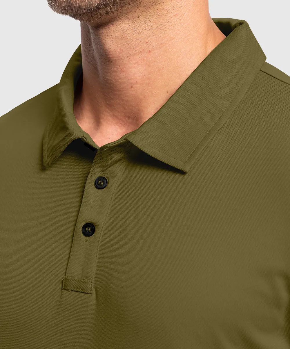 Men's Moisture Wicking Summer Casual Polo Golf Shirts