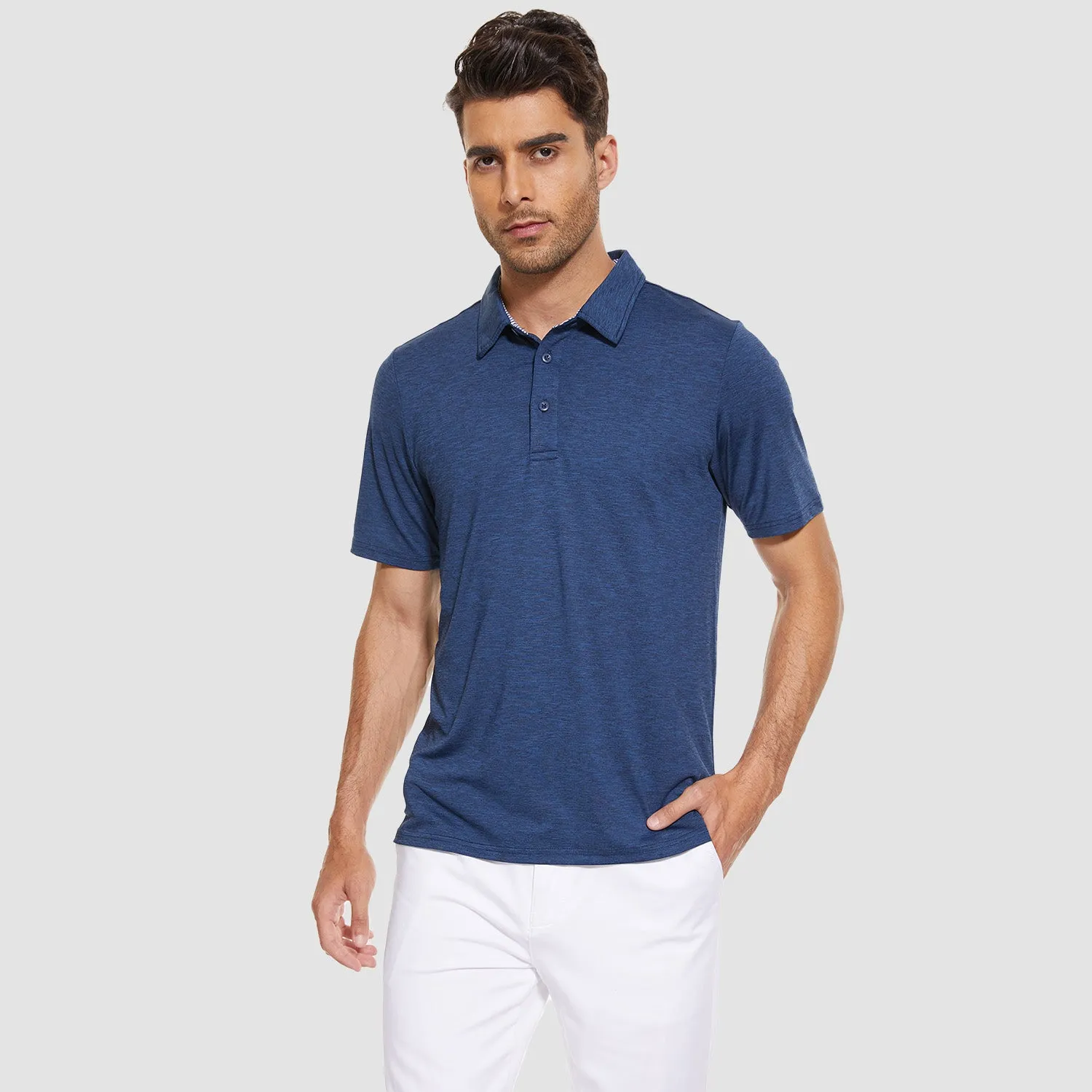 Men's Polo T-Shirt Quick Dry Performance Short Sleeve Golf Shirt