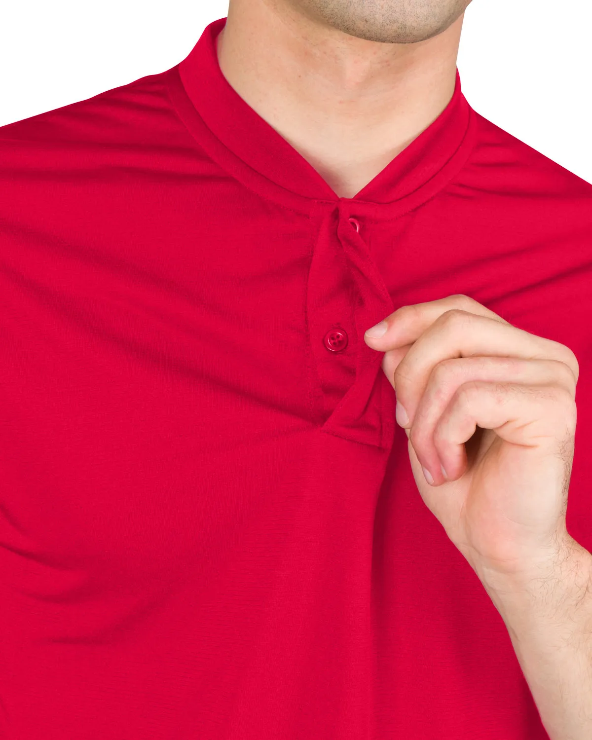 Men's Quick-Dry Collarless Golf Polos