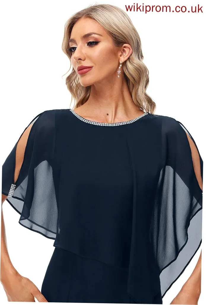 Neck Knee-Length Scoop Sheath/Column Jill Cocktail Beading With Cocktail Dresses Chiffon Dress