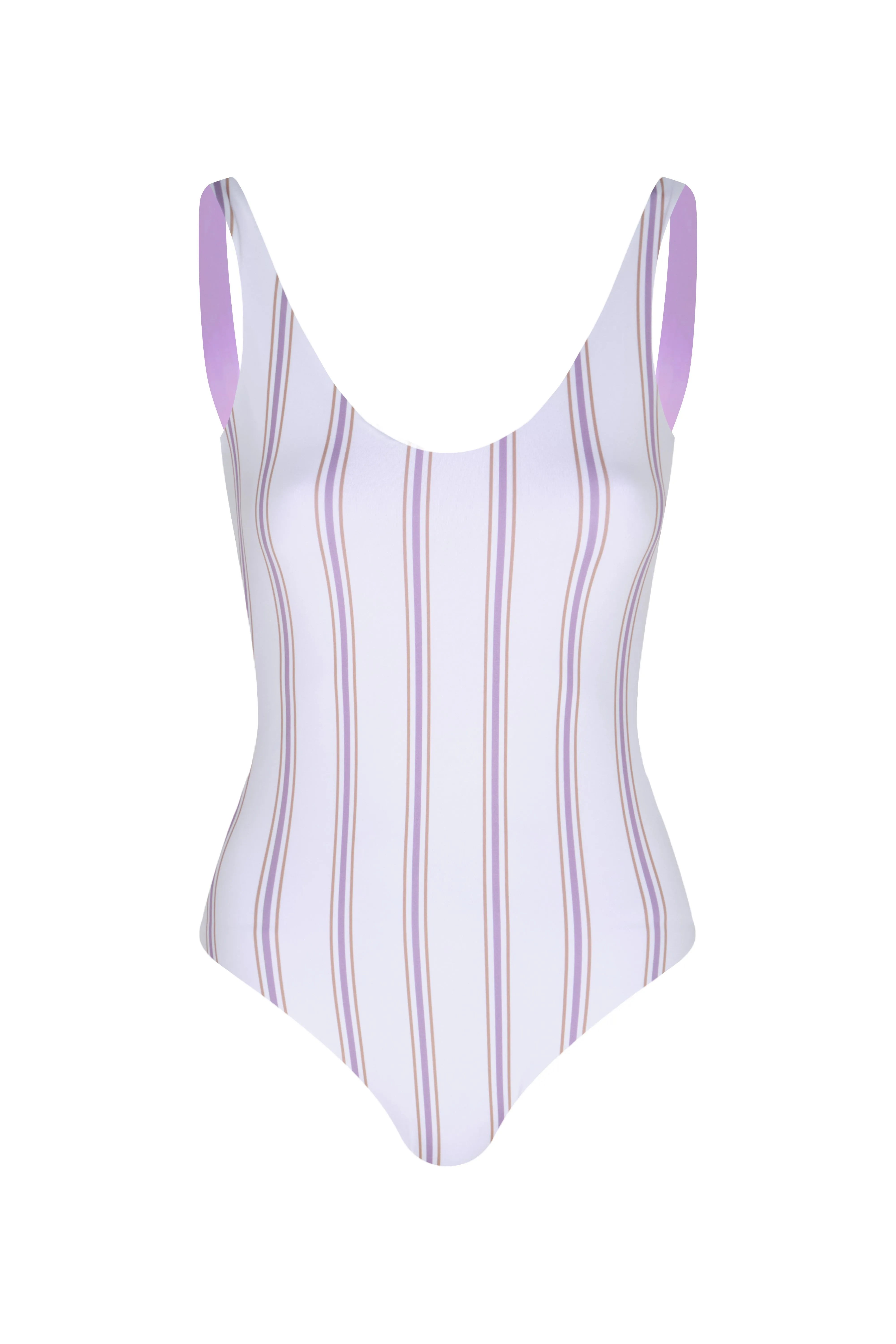Olympic One Piece / Lilac Stripes