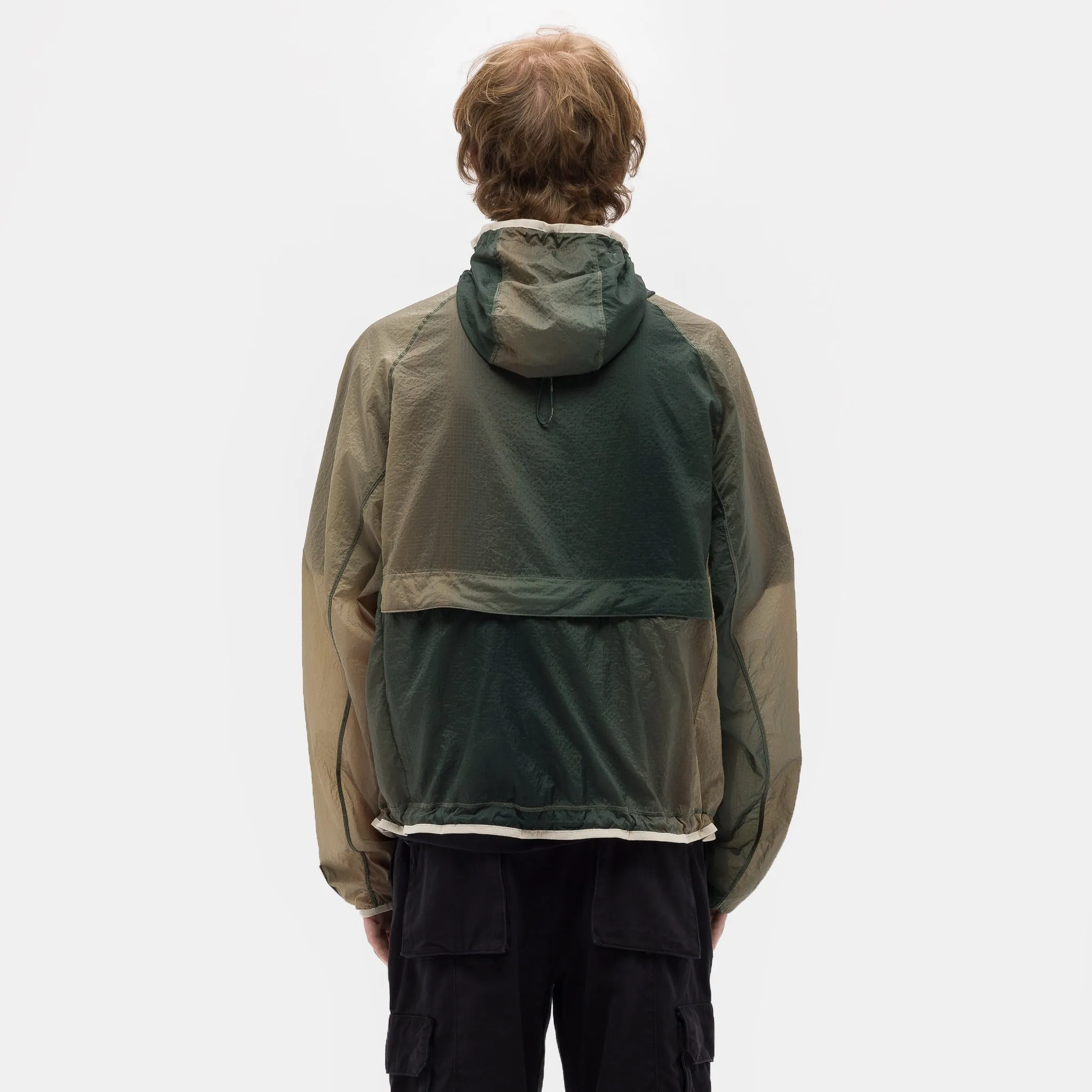 Packable Nylon Anorak in Gradient Green/Brown