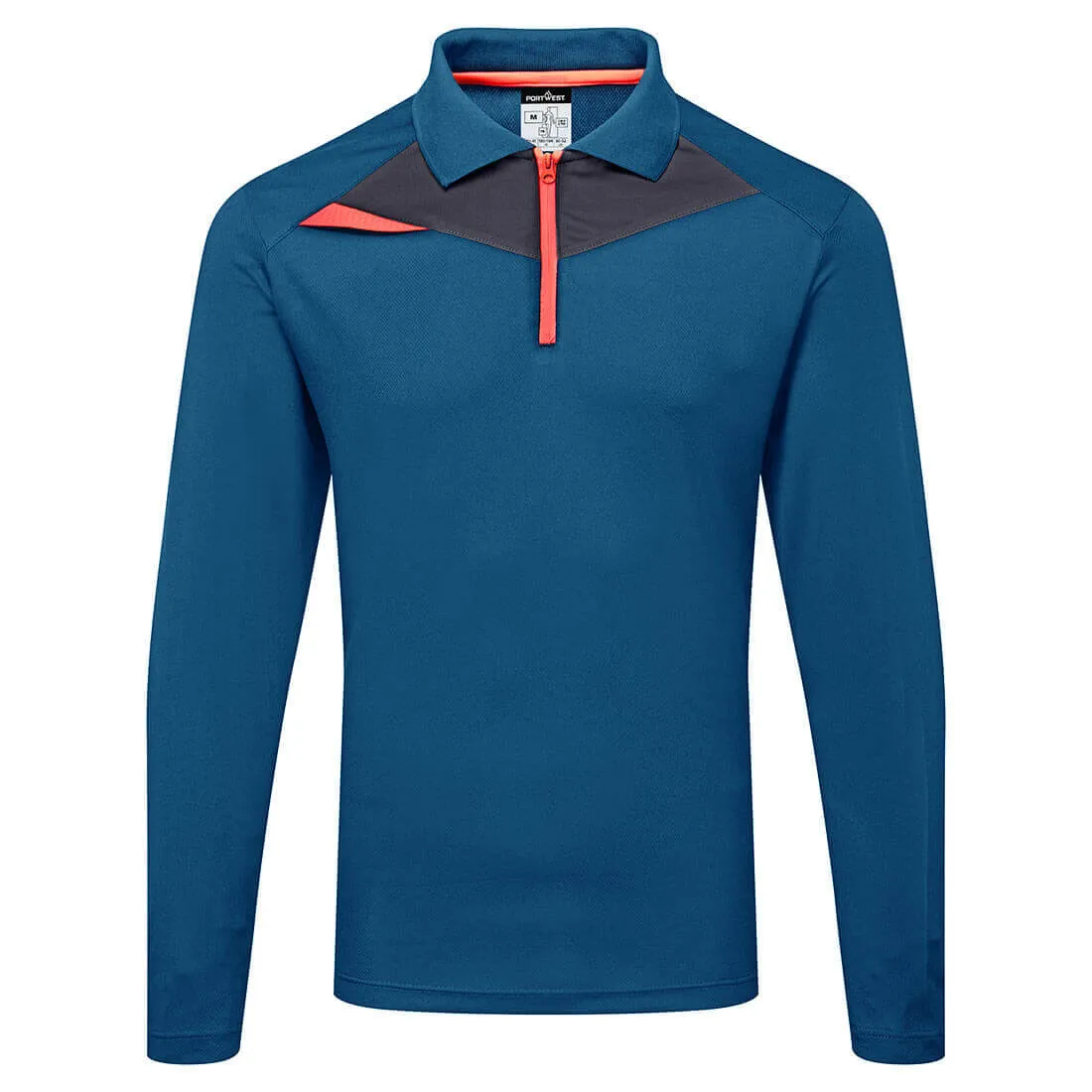 Portwest DX414 DX4 Long Sleeved Quick Dry Wicking Polo Shirt